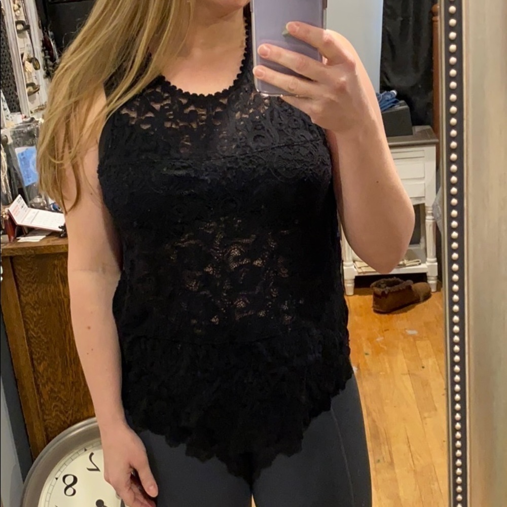 AEO sexy black all lace tank